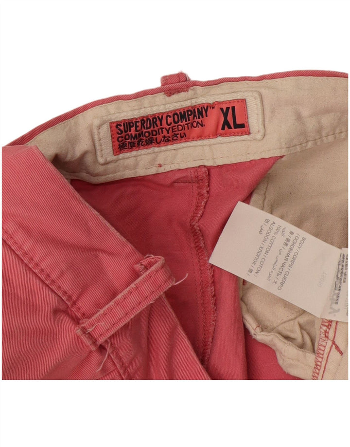 Superdry Chino Shorts til mænd XL W38 Pink Bomuld