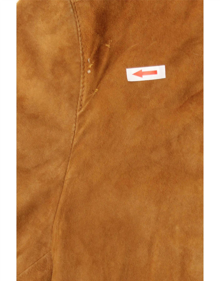 Vintage herre ruskind bomberjakke IT 50 Medium Beige Læder