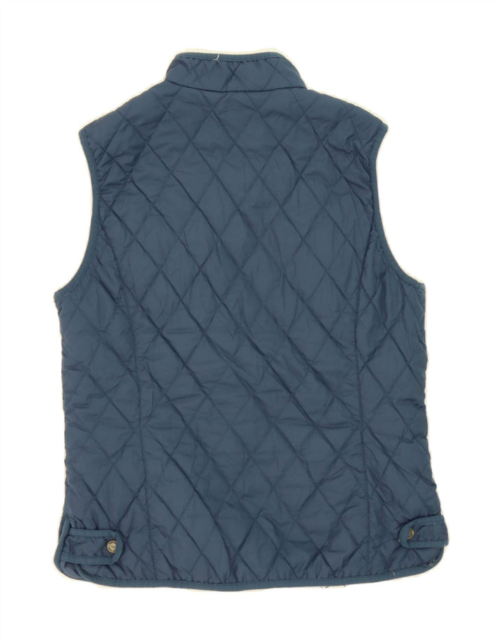 EDDIE BAUER Womens Quilted Gilet UK 10 Small Navy Blue Polyester Vintage Eddie Bauer and Second-Hand Eddie Bauer from Messina Hembry 