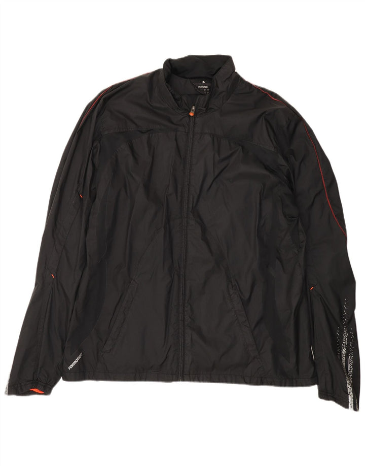 Adidas Herre Climacool Regnjakke UK 42 XL Sort Polyester