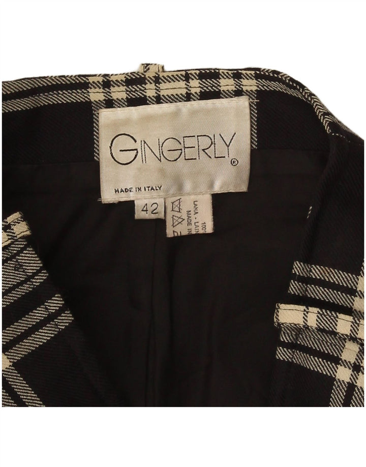 Vintage dame mininederdel IT 42 Medium W28 sort ternet uld