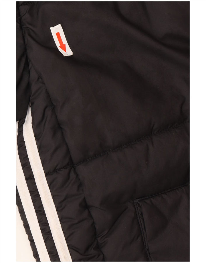 Adidas Dame Oversized Polstret Jakke UK 10 Small Black Polyester