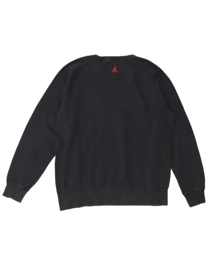 Jordan Herre grafisk sweatshirt jumper stor sort bomuld