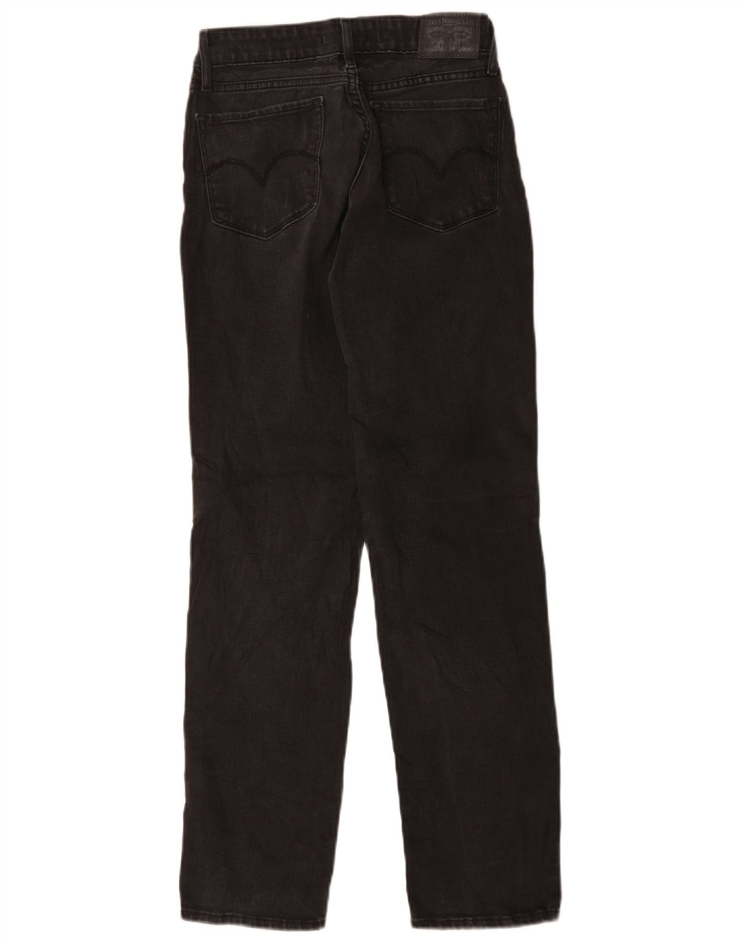 Levi's Dame 712 Slim Jeans W26 L29 Sort Bomuld
