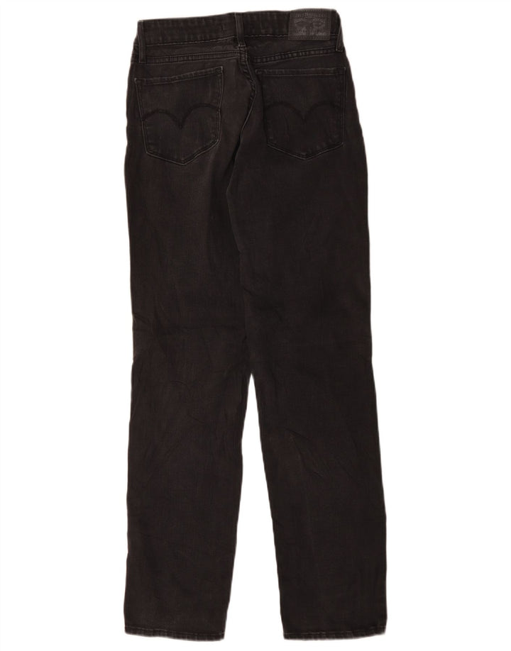 Levi's Dame 712 Slim Jeans W26 L29 Sort Bomuld