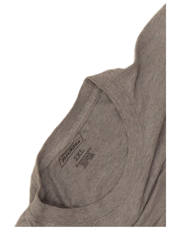 Dickies Herre Top Langærmet 2XL Grå Flecked Bomuld