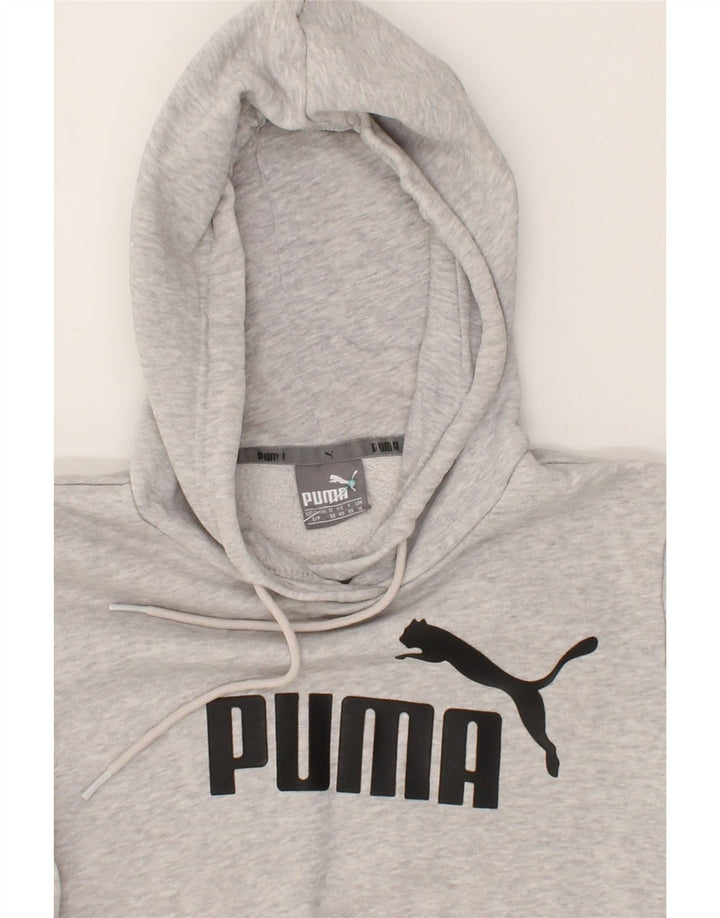 PUMA Womens Graphic Hoodie Jumper UK 10 Small  Grey Vintage Puma and Second-Hand Puma from Messina Hembry 
