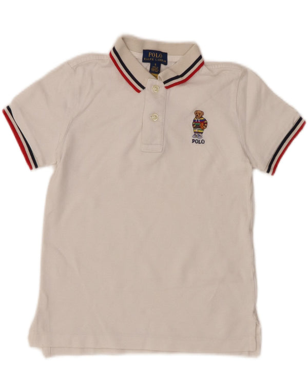 RALPH LAUREN Drenge polotrøje 5-6 år Hvid