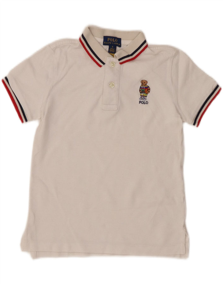 RALPH LAUREN Drenge polotrøje 5-6 år Hvid