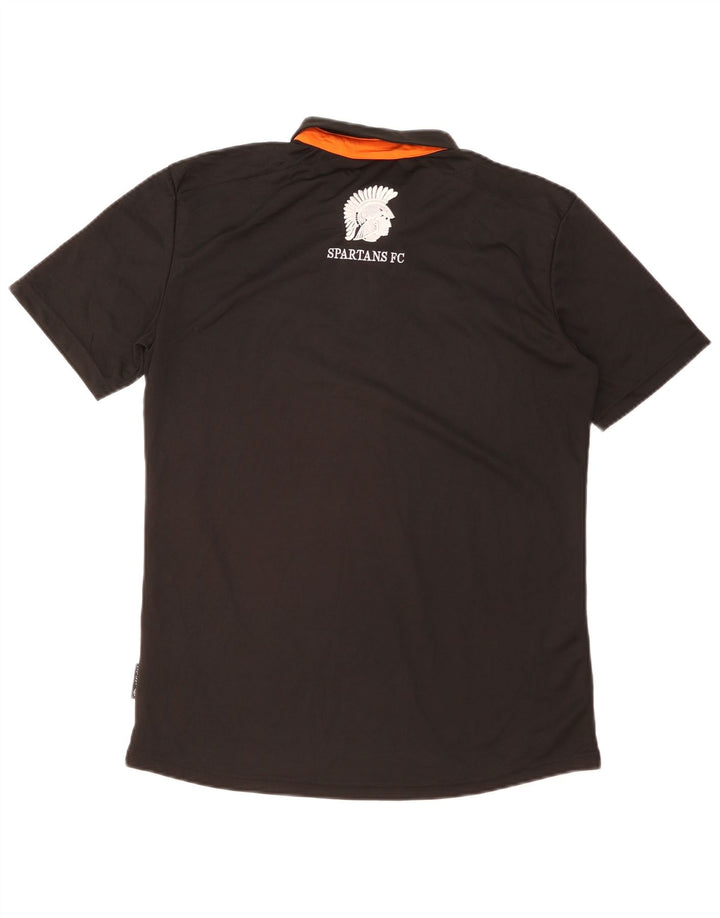 Umbro Herre Spartans Graphic Polo Shirt Large Black Colourblock Polyester