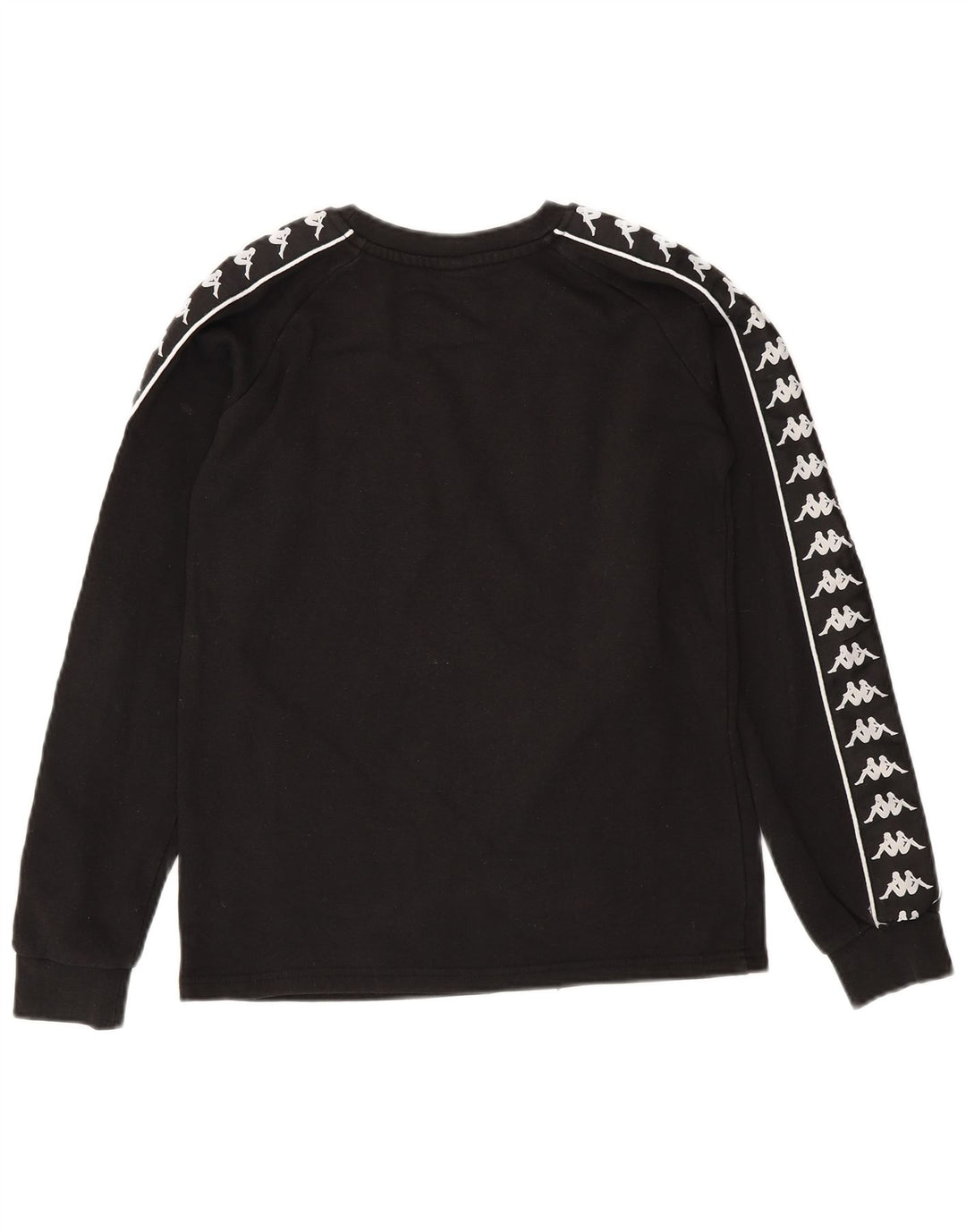 KAPPA Boys Graphic Sweatshirt Jumper 13-14 Years Black Cotton