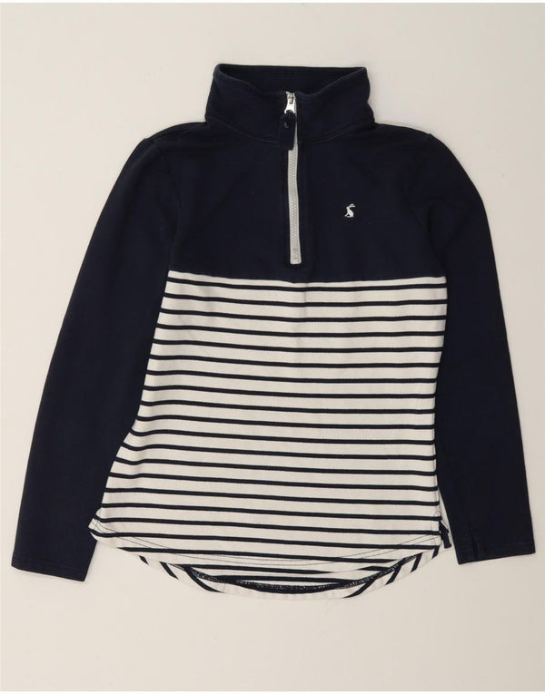 Joules Sweatshirt med lynlås til kvinder UK 6 XS marineblå stribet bomuld