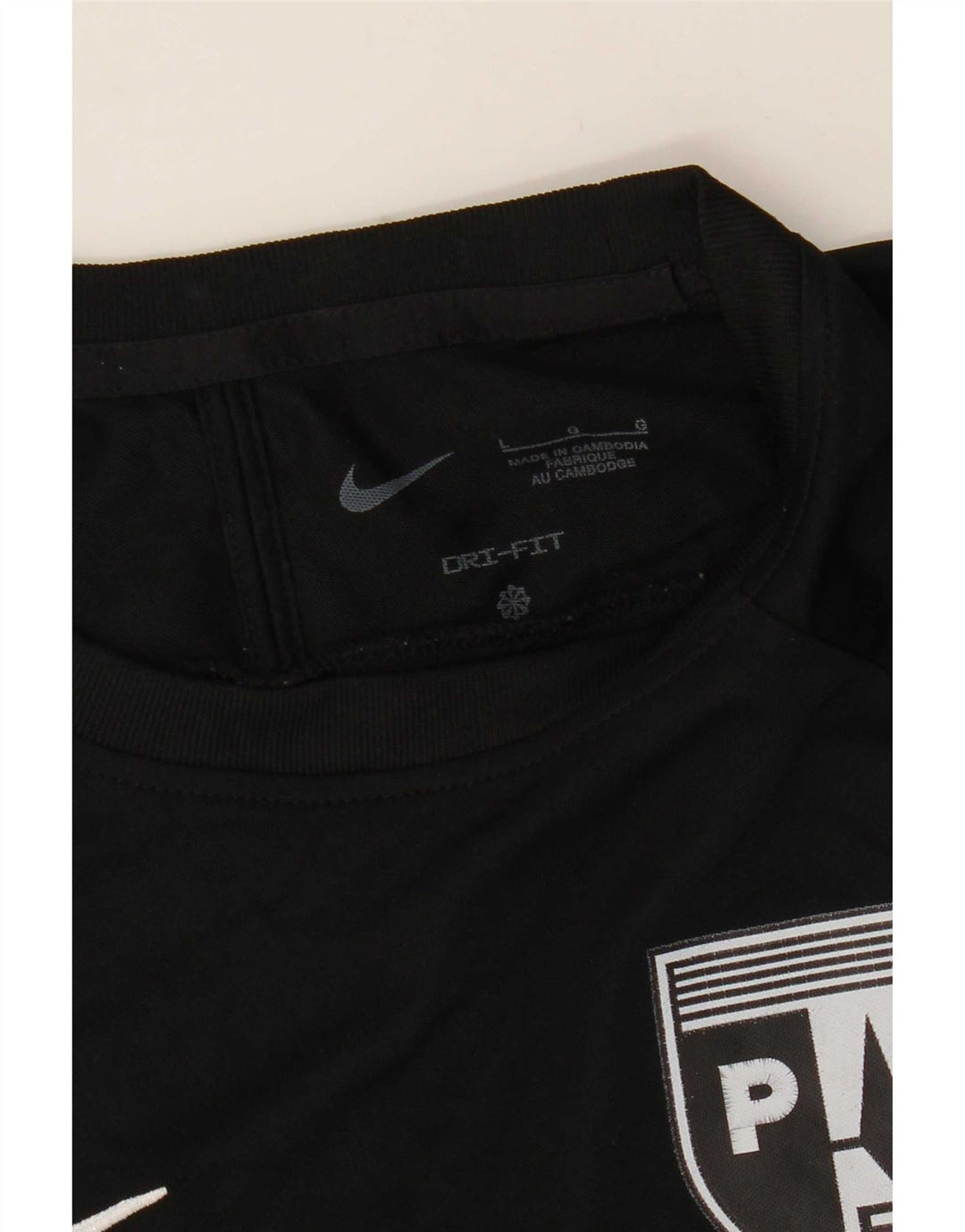 Nike Herre Dri Fit Grafisk T-Shirt Top Stor Sort Colourblock