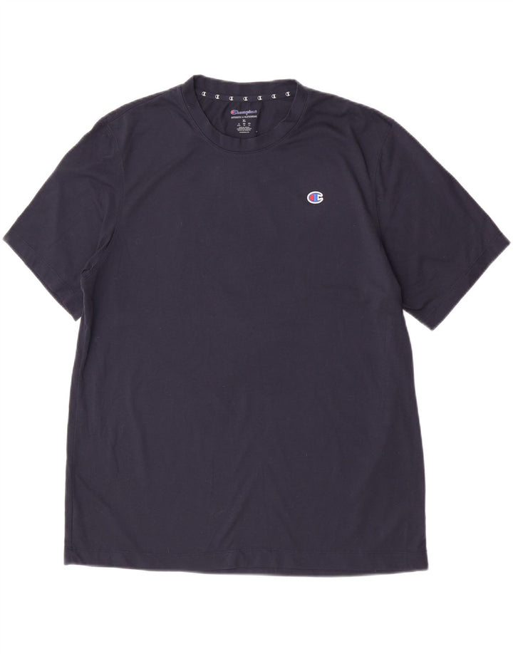 Champion Herre T-Shirt Top XL Marineblå Polyester