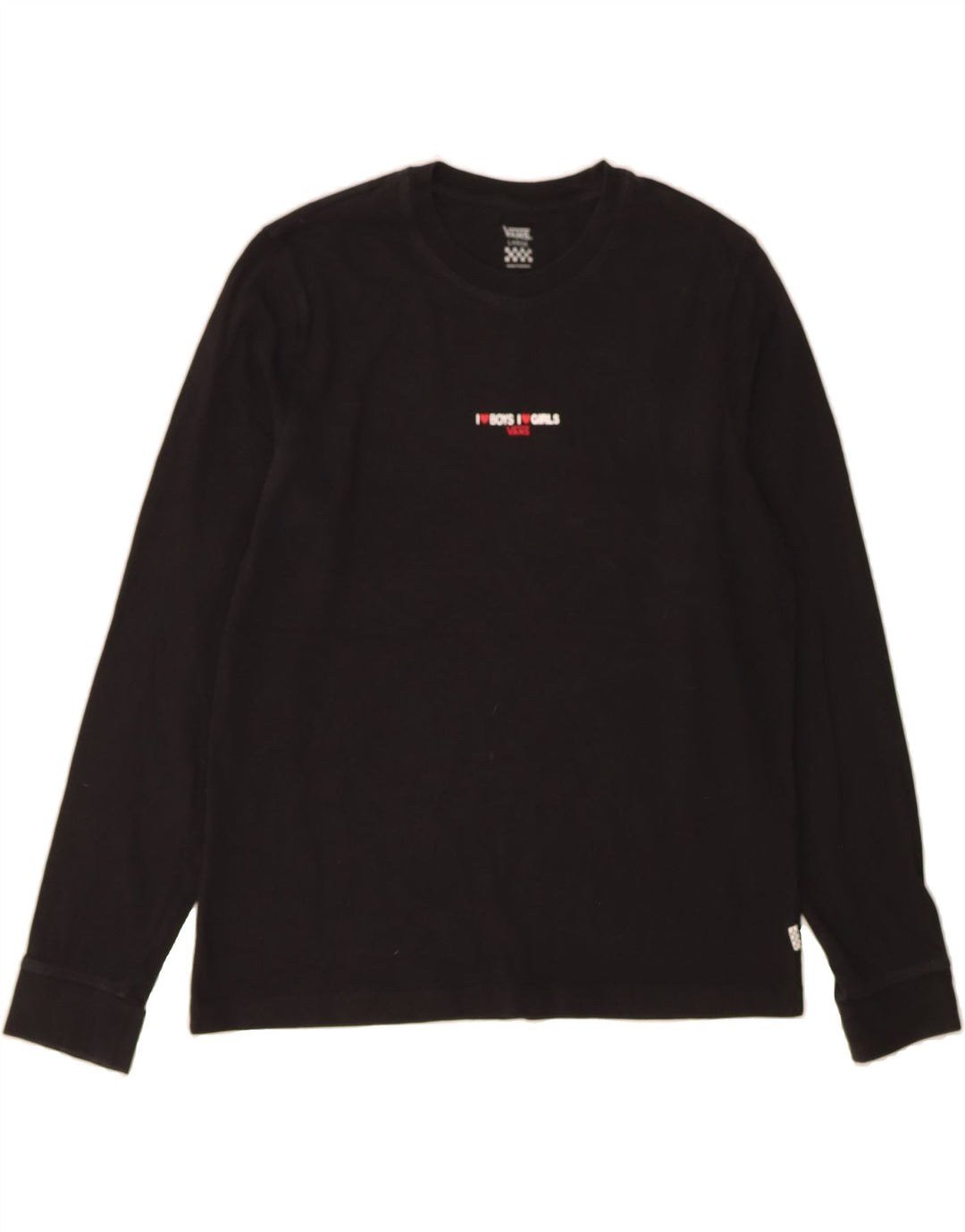 VANS Womens Graphic Top Long Sleeve UK 14 Large Black Cotton Vintage Vans and Second-Hand Vans from Messina Hembry 