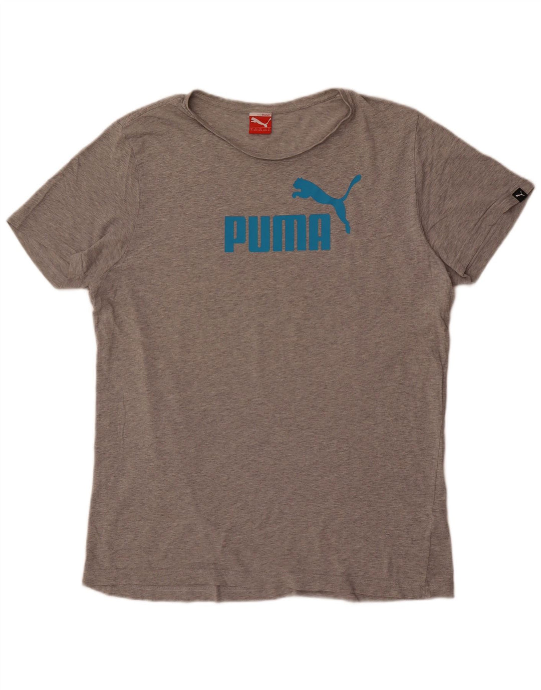 Puma Herre Grafisk T-Shirt Top XL Grå Flecked