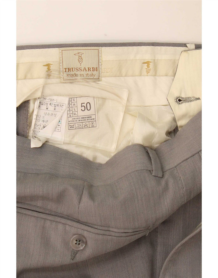 Trussardi Herre Pegged Suit Bukser IT 50 Large W36 L28 Grå