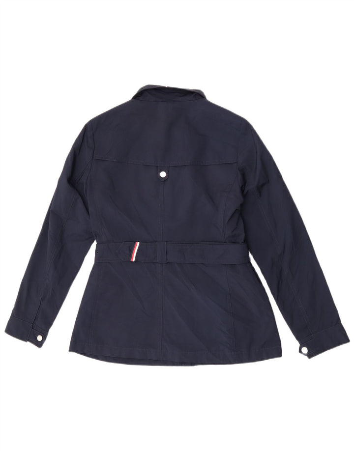 Tommy Hilfiger Kvinder Utility Jacket UK 10 Small Navy Blue Polyester