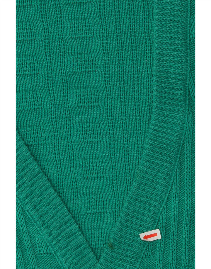VINTAGE Mens Cardigan Sweater Large Green Polyacrylic Vintage Vintage and Second-Hand Vintage from Messina Hembry 