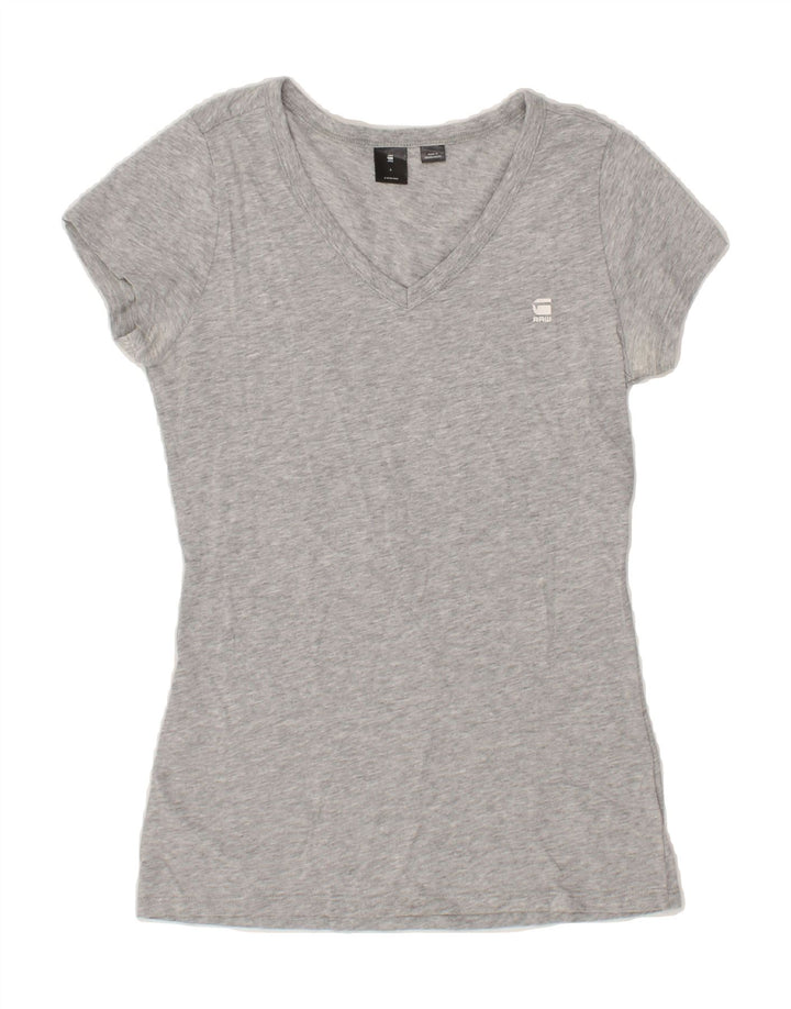 G-STAR Womens T-Shirt Top UK 8 Small Grey Vintage G-Star and Second-Hand G-Star from Messina Hembry 