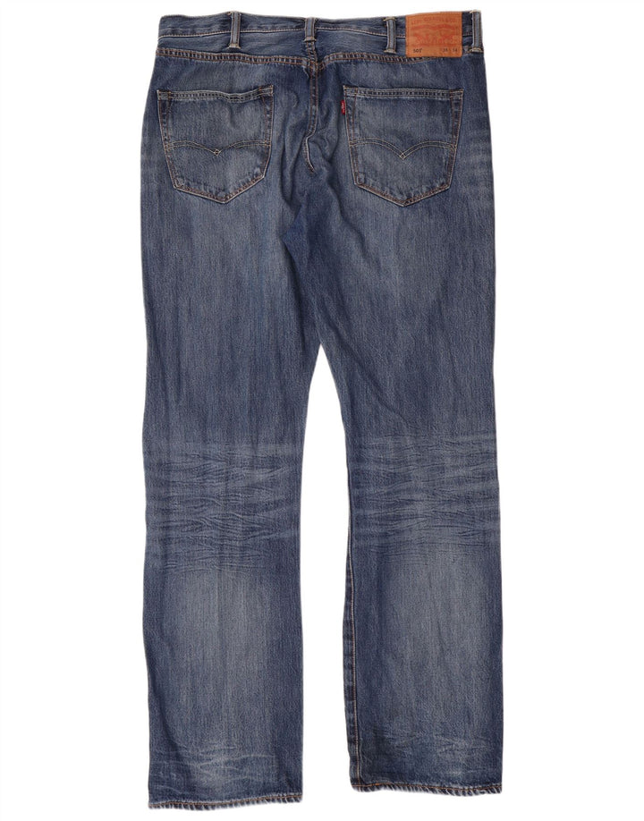 LEVI'S Herre 501 Straight Jeans W38 L34 Blå Bomuld