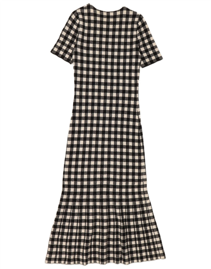 MASSIMO DUTTI Dame Maxikjole UK 4 XS sort ternet bomuld