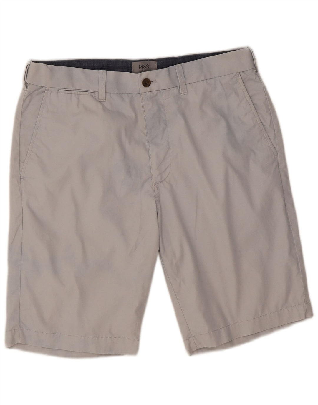 Marks & Spencer Chino Shorts til mænd W34 Large Grå Bomuld
