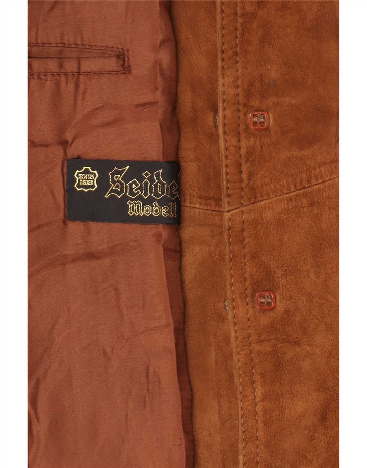 Vintage herre ruskindsjakke UK 38 medium brunt læder
