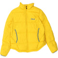FILA Womens Padded Jacket UK 14 Medium Yellow Nylon