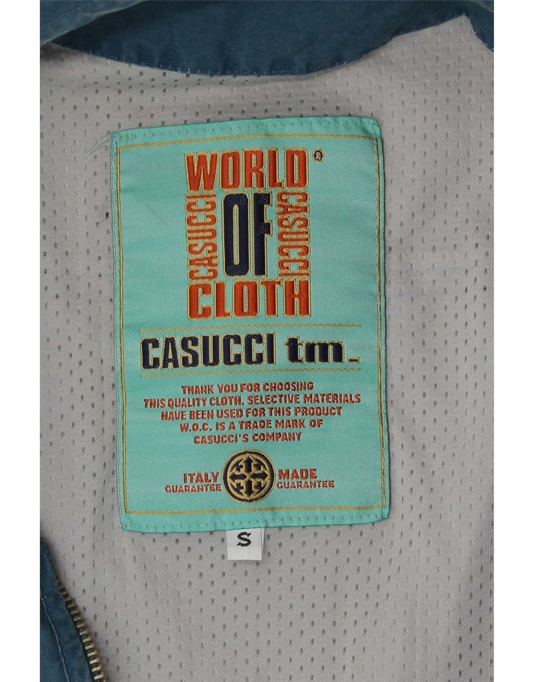 Casucci Herre Utility Gilet UK 36 Small Blue Cotton