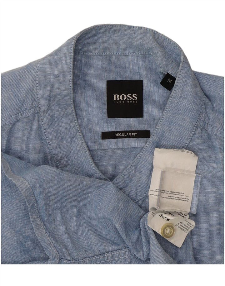 HUGO BOSS Herre Regular Fit skjorte Medium Blue Cotton