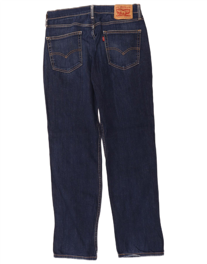 Levi's Herre 514 Straight Jeans W30 L32 Marineblå Bomuld