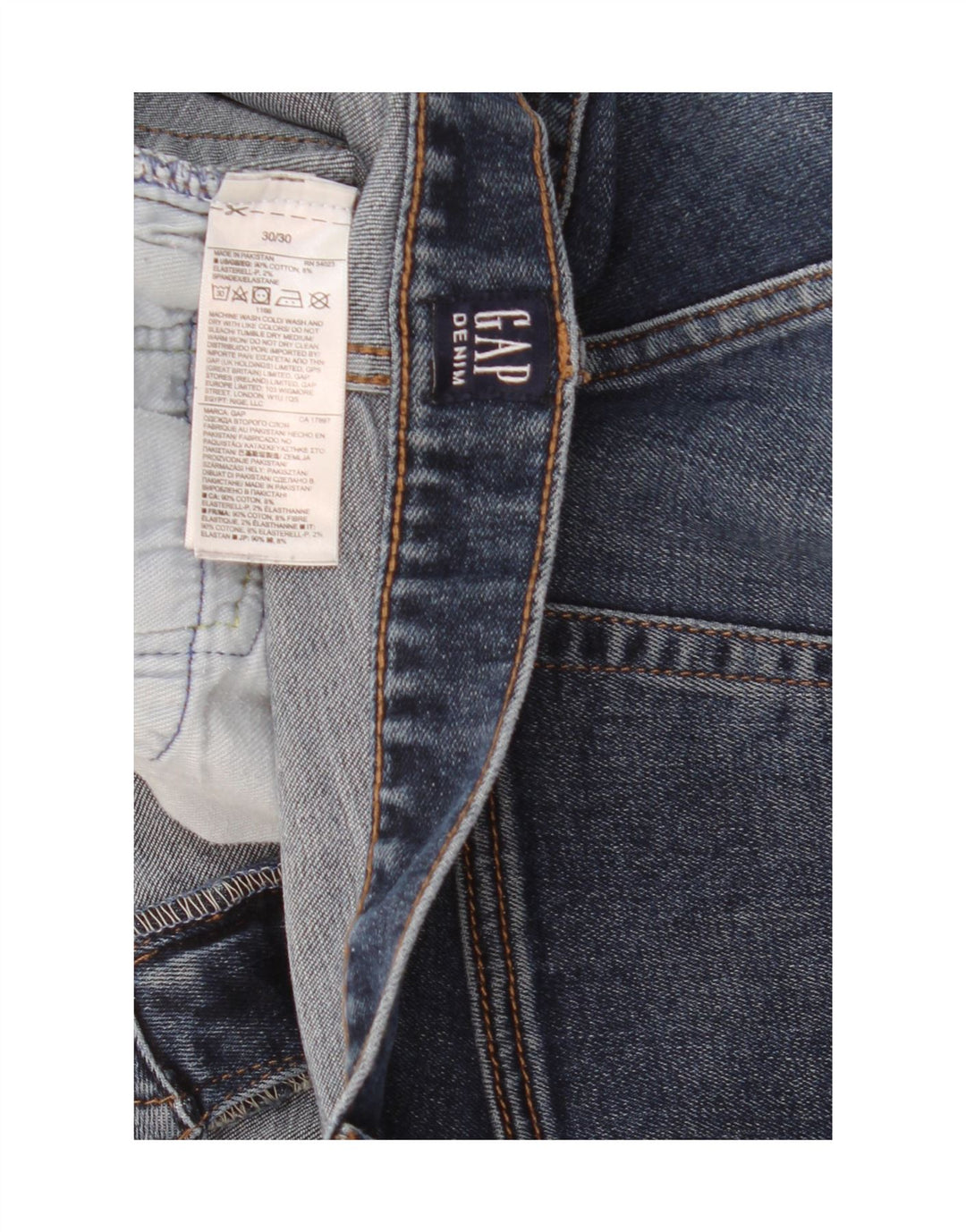Gap Herre Slim Jeans W30 L30 Marineblå Bomuld