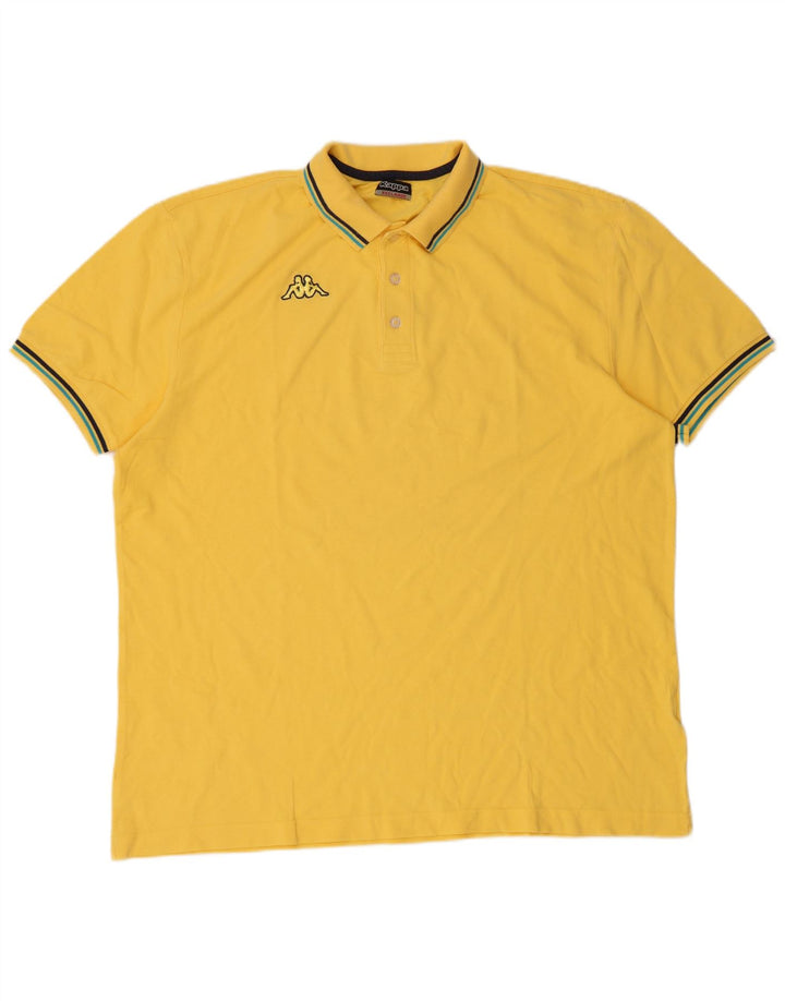 Kappa Herre Polo Shirt 3XL Gul