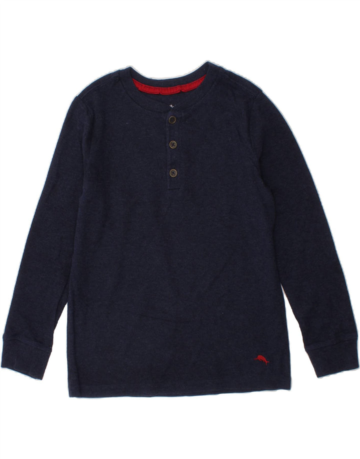 TOMMY BAHAMA Boys Top Long Sleeve 7-8 Years Navy Blue Classic Vintage Tommy Bahama and Second-Hand Tommy Bahama from Messina Hembry 