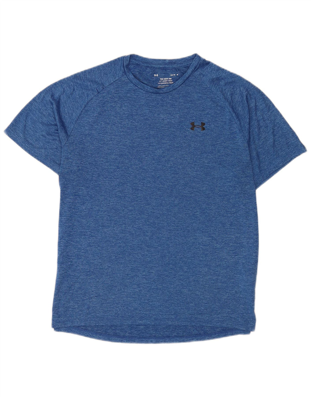 Under Armour Herre T-Shirt Top Large Blue Flecked Polyester