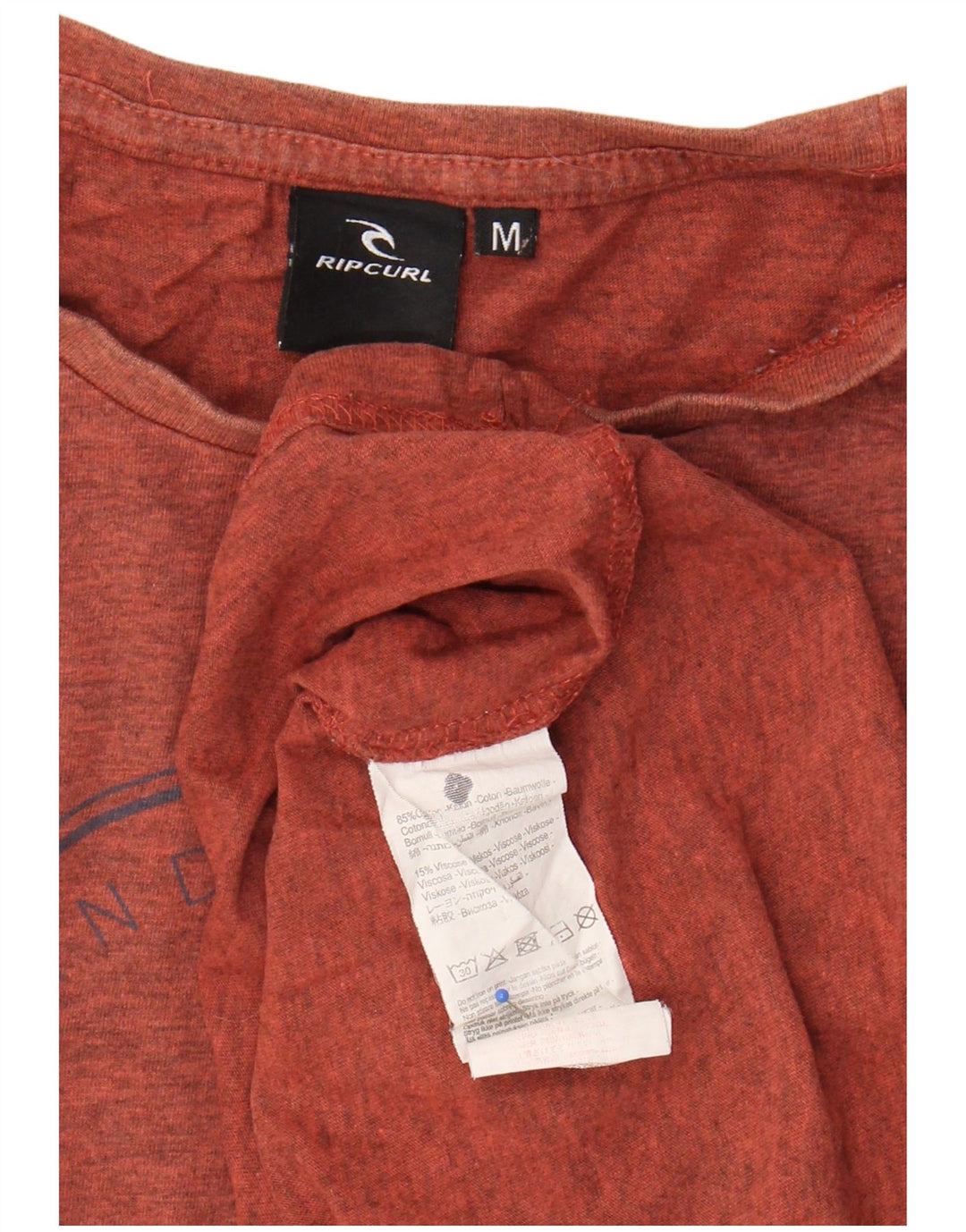 Rip Curl Herre grafisk T-shirt Top Medium Orange Flecked Bomuld