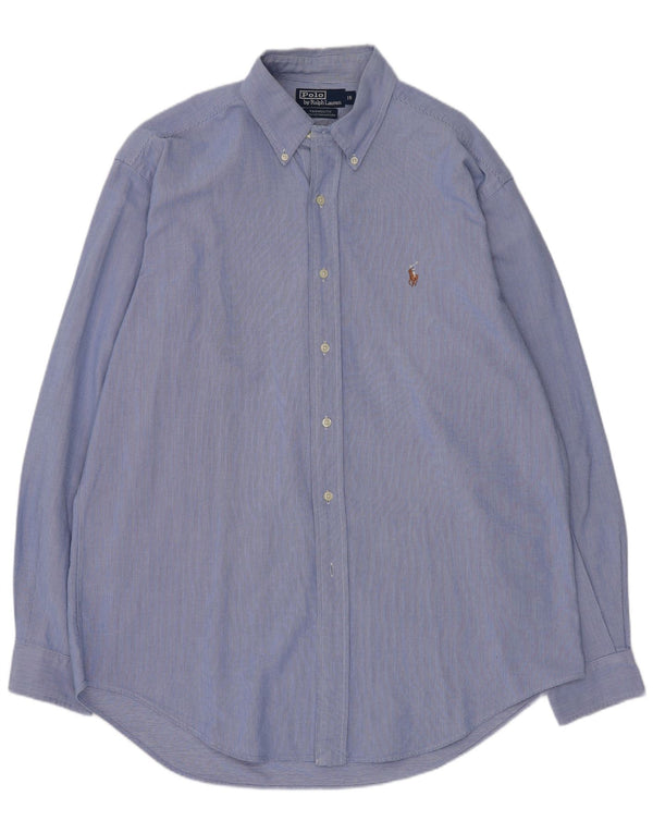Polo Ralph Lauren Herre Yarmouth skjorte str. 16 Large Blue Cotton
