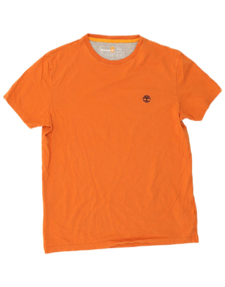 Timberland Herre Slim Fit T-Shirt Top Medium Orange Bomuld