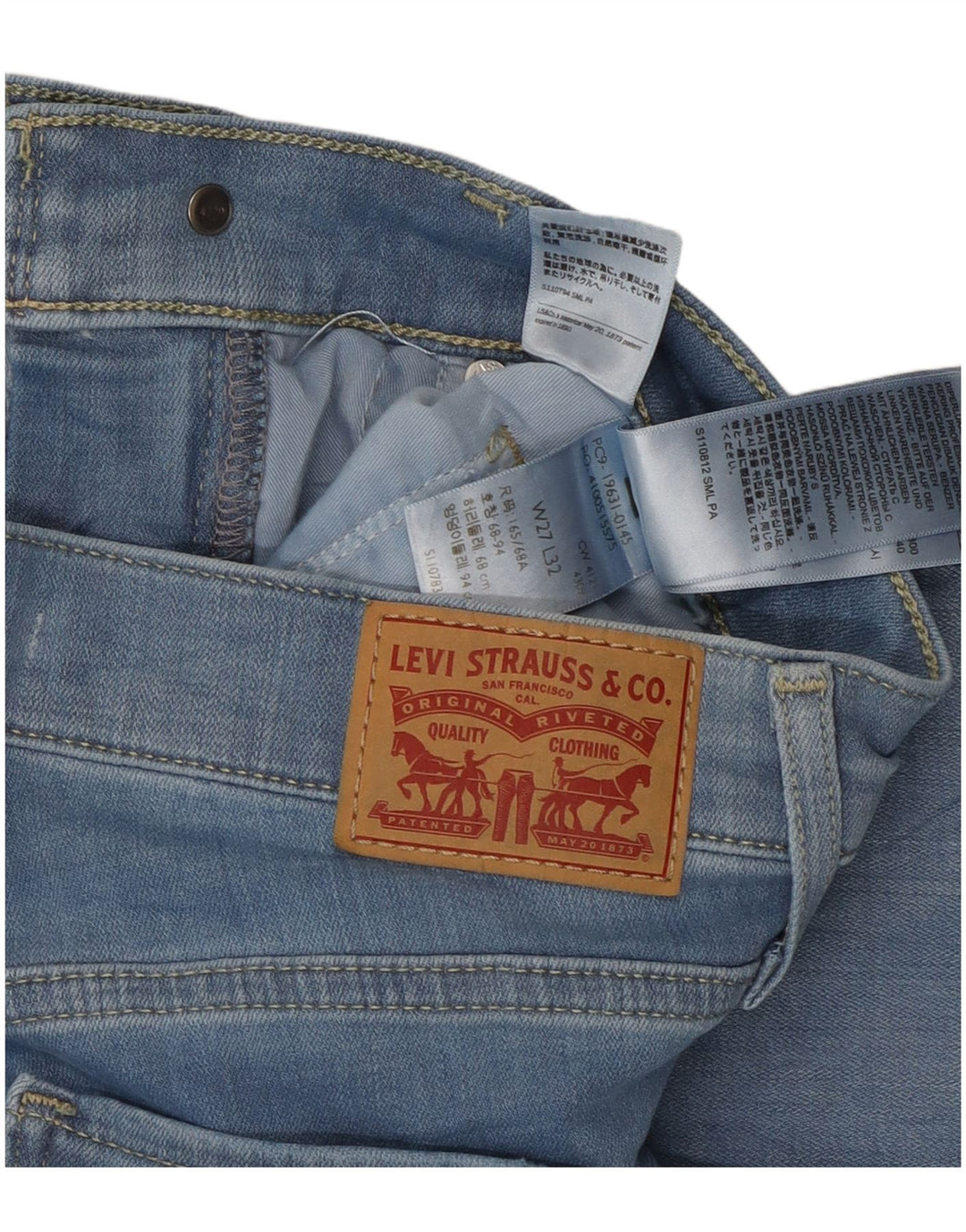 Levi's Dame 314 Shaping Straight Jeans W27 L32 Blå Bomuld