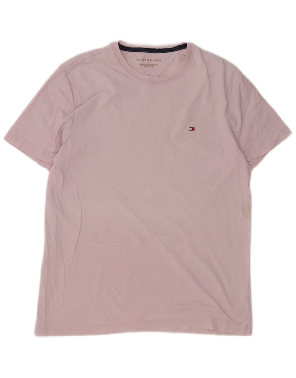 Tommy Hilfiger Mens T-Shirt Top Medium Pink Cotton