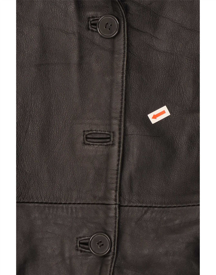 Vintage læderfrakke til kvinder IT 46 Large Black
