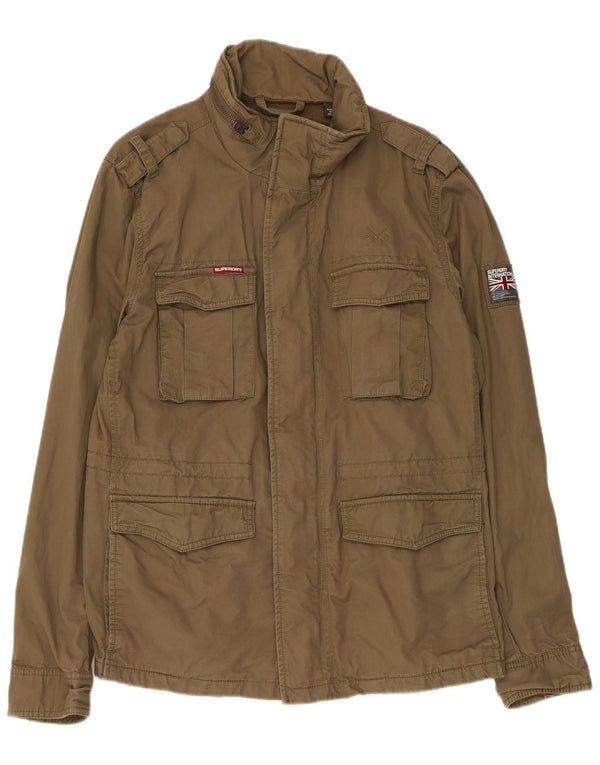Superdry Herre Military Jacket UK 40 Stor Khaki Bomuld
