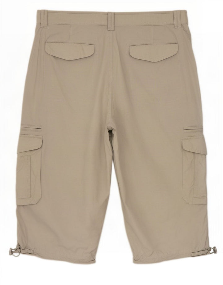Marks & Spencer Herre Cargo Bermuda Shorts Large W36 Beige Bomuld