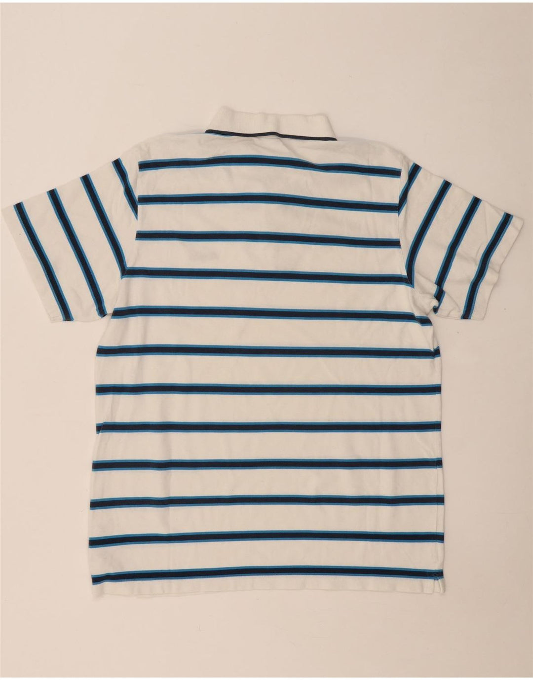 REEBOK Herre poloshirt XL Hvidstribet bomuld