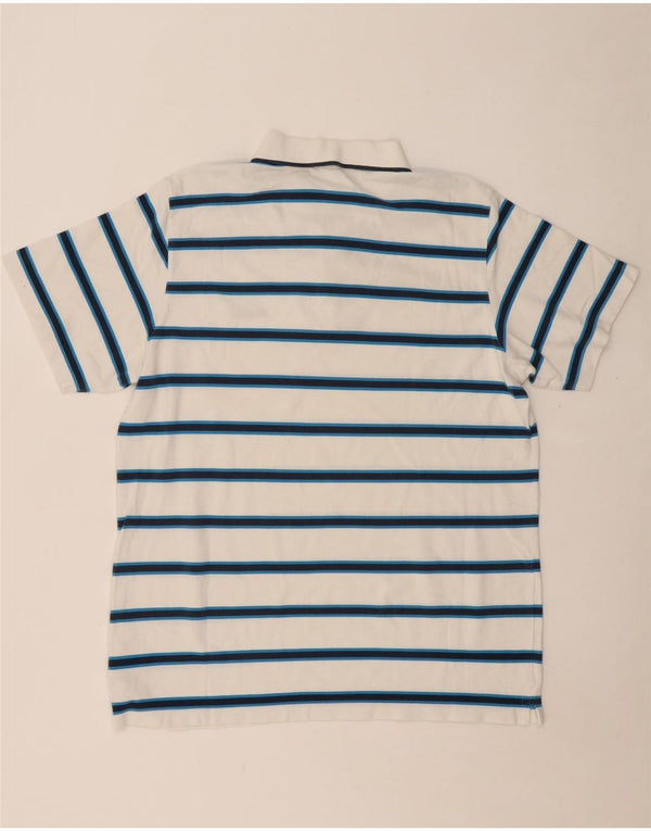 REEBOK Herre poloshirt XL Hvidstribet bomuld