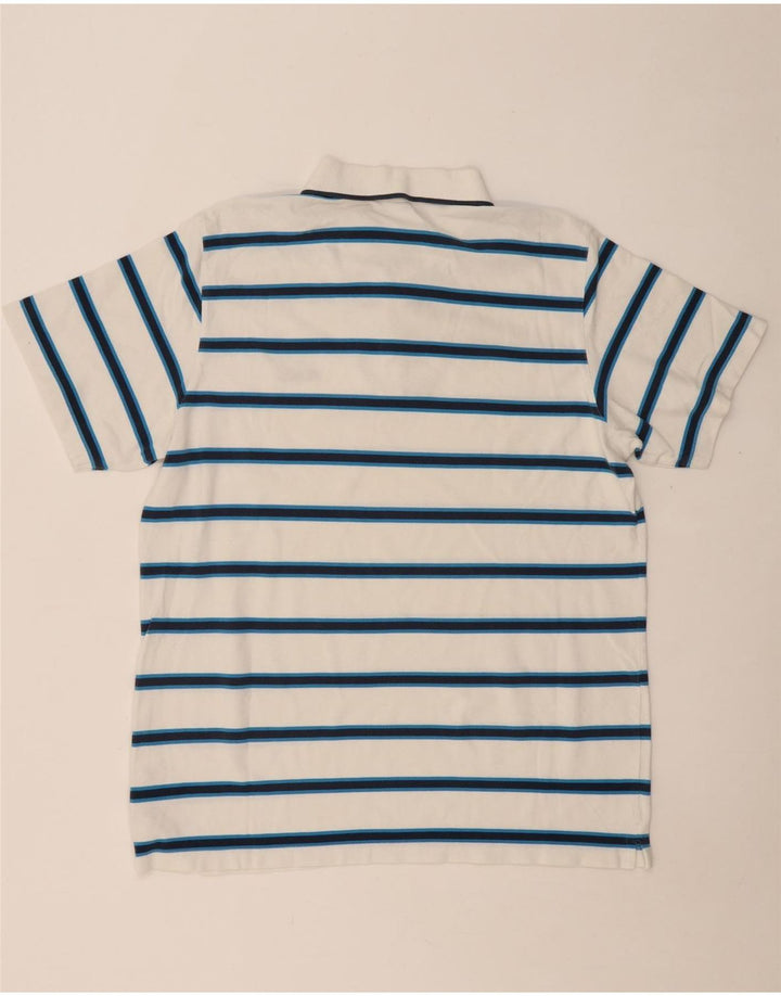 REEBOK Herre poloshirt XL Hvidstribet bomuld