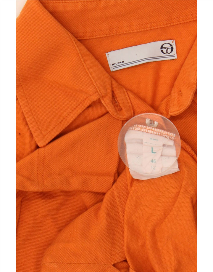 Sergio Tacchini Dame 3/4-ærmet skjorte IT 46 Large Orange