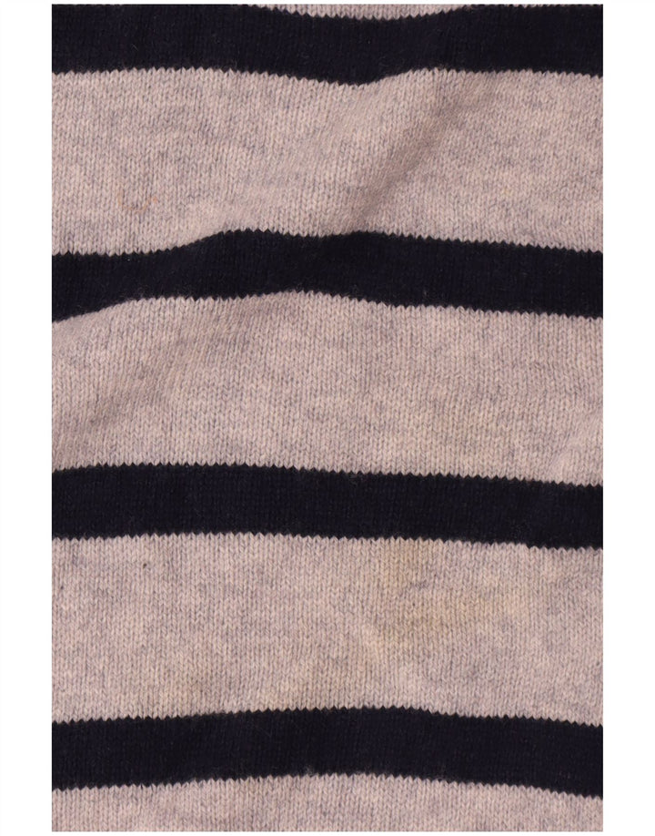 Marks & Spencer Dame sweater med rund hals DK 16 Stor grå stribet