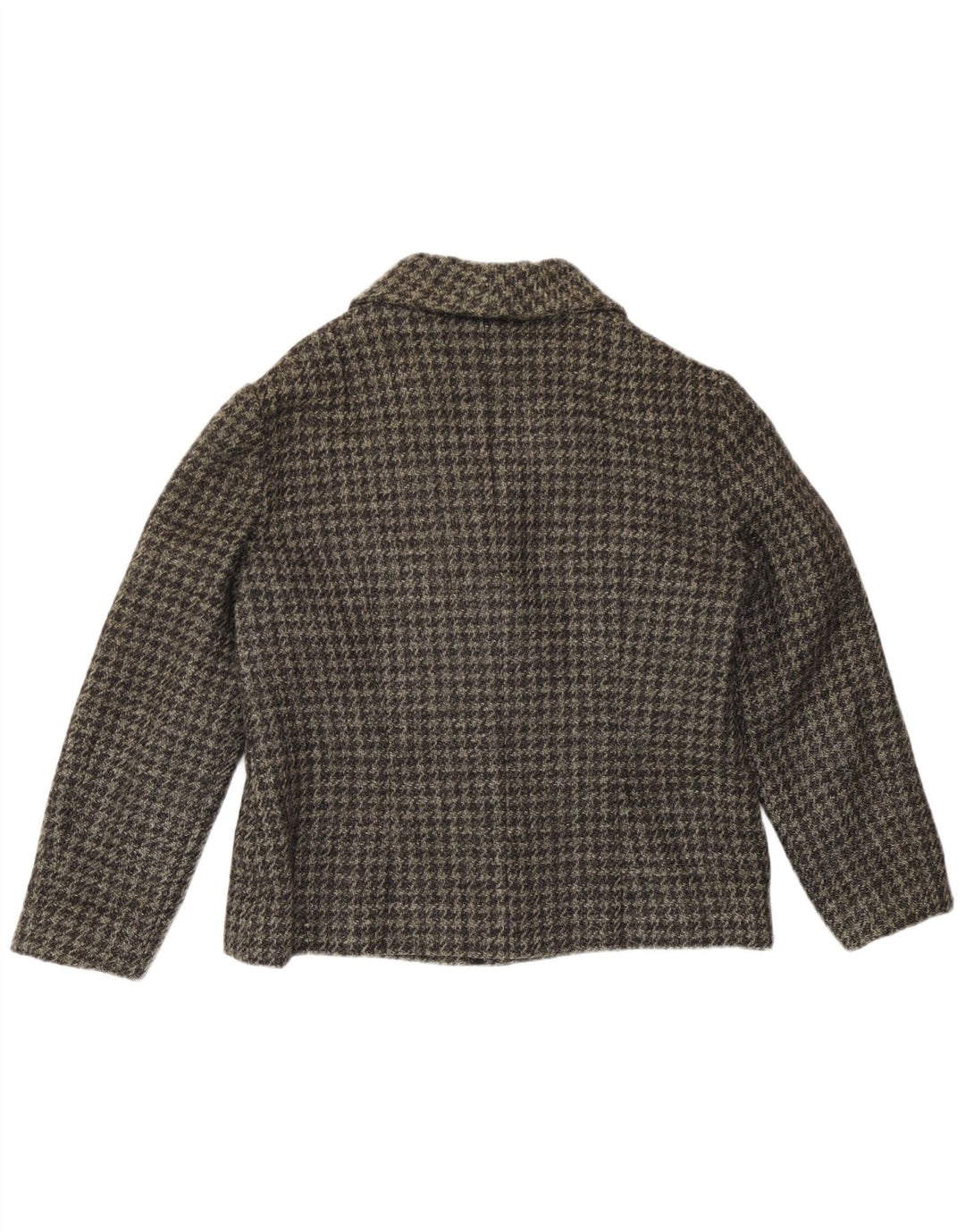 Vintage dame 3-knaps blazerjakke UK 14 Medium Grey Houndstooth